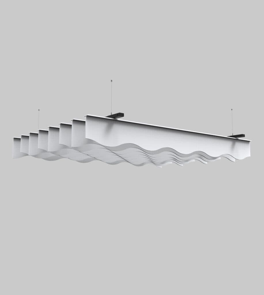 Acoustic Baffles Felt Wave Bottom View