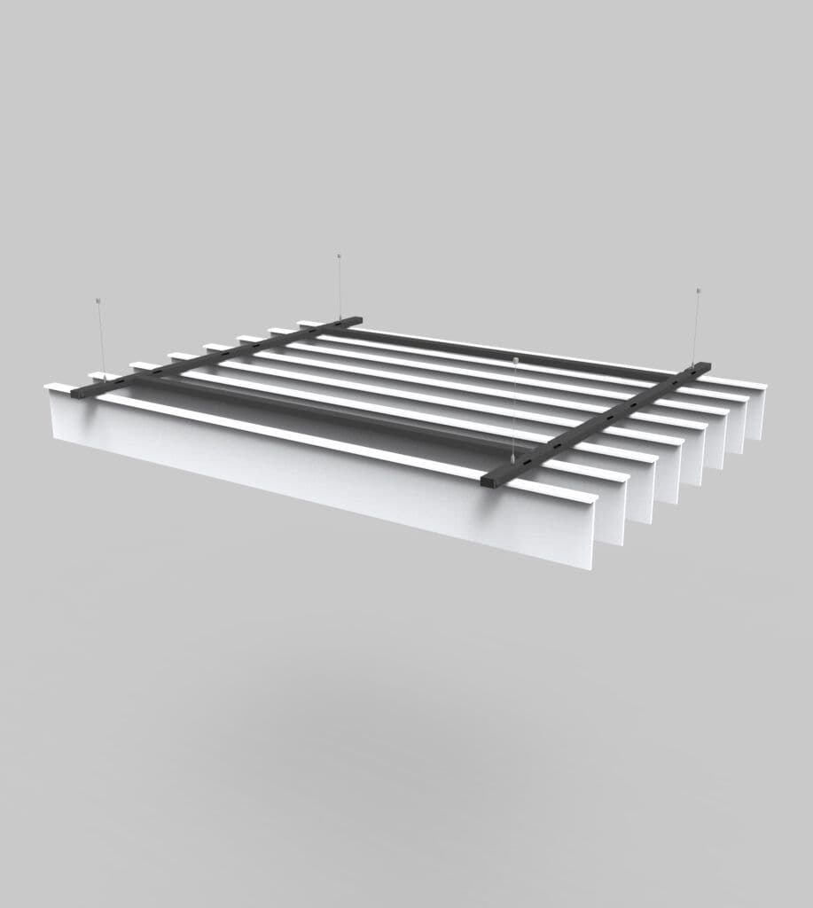 Acoustic Baffles Felt Straight Top View