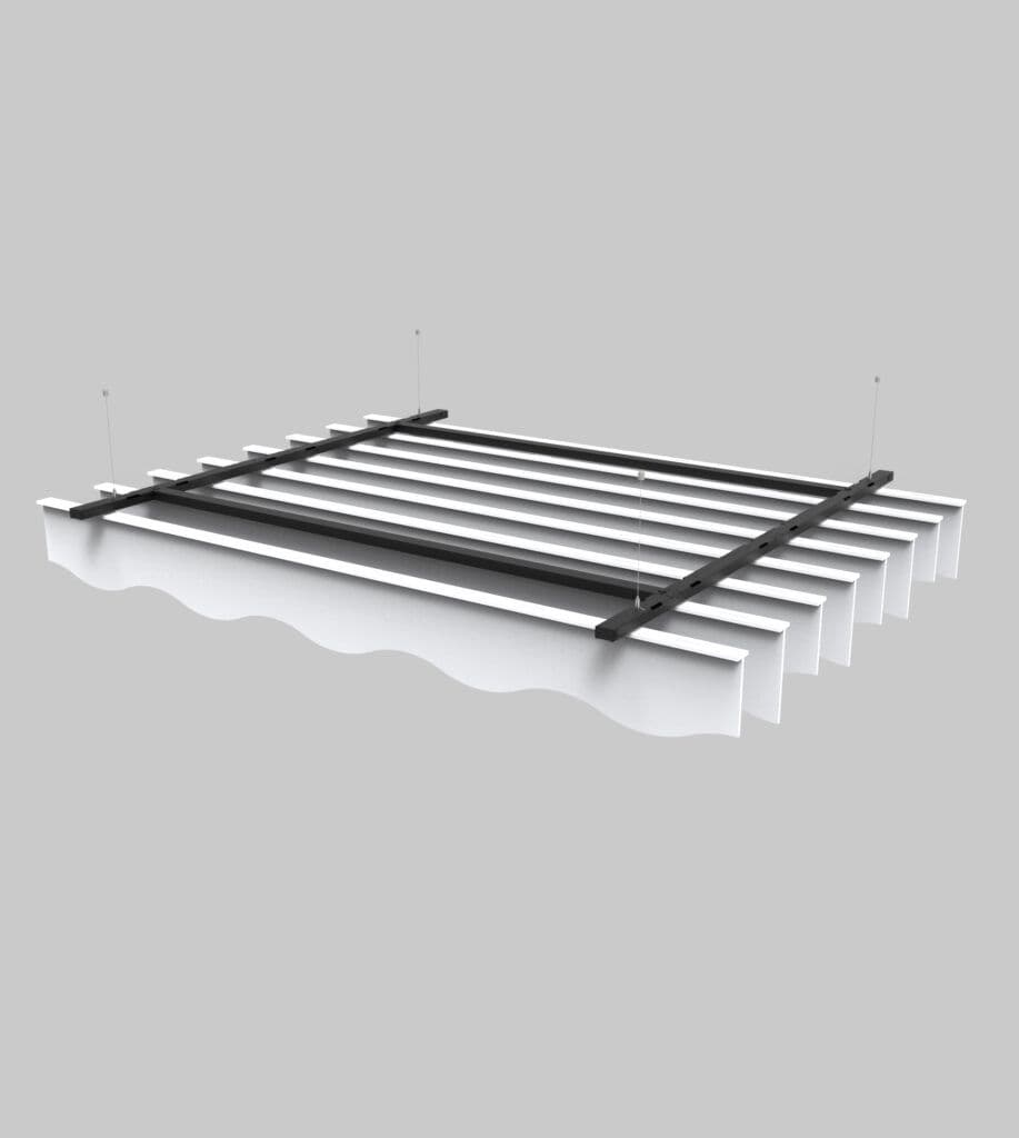 Acoustic Baffles Felt Wave Top View