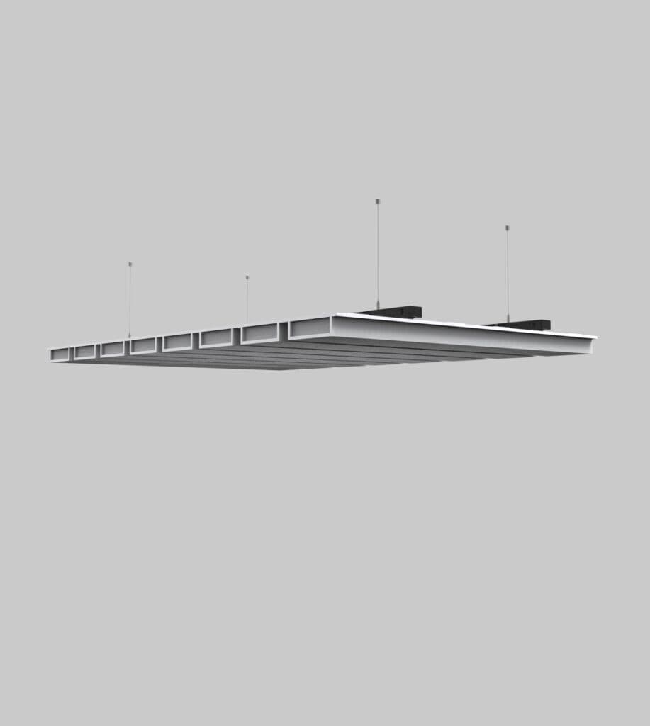 Double Acoustic Baffles Felt Flat Bottom View