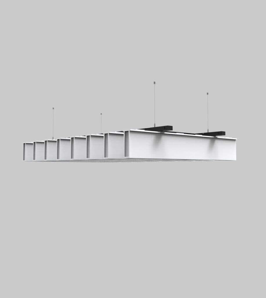 Double Acoustic Baffles Felt Straight Bottom View